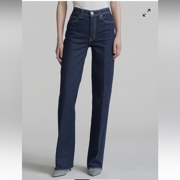 rag & bone Pants - Rag & Bone Derby Jean Sz 26 Anthropologie High Rise Raw Cut Edge